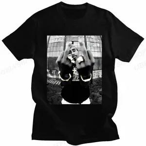 Rapero Tupac 2Pac camiseta hombres moda camisetas