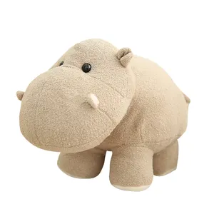 Nieuwe Collectie Custom Hippo Speelgoed Grijs Koffie Kleur 20Cm Custom Pluche Soft Speelgoed Bulk
