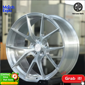 Jantes forgées monobloc encastrées à double cinq branches de 18 à 24 pouces, finition brossée, nouvelles, personnalisées 5x112 5x120 20 pour <span class=keywords><strong>APEX</strong></span> VS - 5RS BMW Audi - Product Image 1