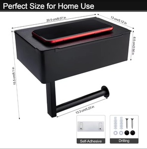 Accessori per il Bagno: Portarotolo, Dispenser per Carta Igienica e <span class=keywords><strong>Salviette</strong></span> Umidificate in Acciaio Inossidabile - Product Image 3