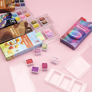 6 couleurs/12 couleurs ensemble de peinture à l'eau bas quantité minimale de commande Portable <span class=keywords><strong>aquarelle</strong></span> ensemble solide <span class=keywords><strong>aquarelle</strong></span> peinture Kit pour voyage - Product Image 4