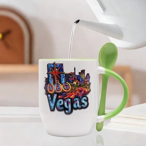 Mignon mug en forme de donut avec couvercle et cuillère, <span class=keywords><strong>mini</strong></span> poêle en verre <span class=keywords><strong>Paris</strong></span> - Product Image 4