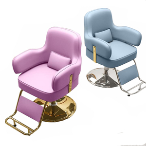 蓝色儿童理发椅美发沙龙家具汽车造型玩具儿童剪发椅 - Product Image 1