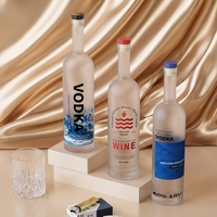 750 ml glazen Bordeaux wijnflessen met schroefdop, platte bodem, ideaal voor wijnbereiding en -opslag