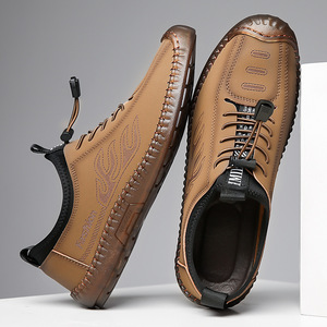 Chaussures décontractées pour hommes, respirantes, à lacets, semelle souple, dessus en microfibre, semelle extérieure en EVA, bout rond - Product Image 4