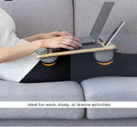 Support portable convertible noir pour ordinateur portable, table multifonction en MDF pour usage domestique et lit – Offre spéciale
