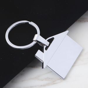 Wholesale Real Estate Keychain Custom Logo Metal <b>House</b> Shape <b>Keyring</b>, Blank Home Keychain for Promotional Gifts (High Quality) - Product Image 1