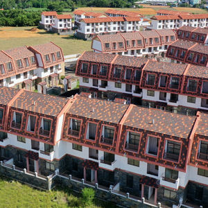 Tegola in Ceramica Classica in Stile Cinese Tradizionale, Profilo a Barile, Smaltata Opaca, 370mm, Marrone, Duratura - Product Image 6