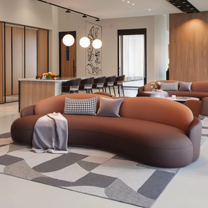 Thương mại hiện đại Modular <span class=keywords><strong>sofa</strong></span> cắt thiết <span class=keywords><strong>l</strong></span>ập với Nappa da vải-bền và thân thiện với môi trường sảnh khách sạn tiếp nhận đồ nội thất - Product Image 3