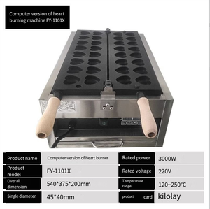Guangzhou Commercial Heart-shaped Waffle <strong>Maker</strong> Non-stick <strong>Cake</strong> <strong>Maker</strong> Heated Evenly Stainless Steel - Product Image 6