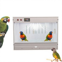 Boîte d'alimentation pour animaux de compagnie avec chauffage par le vent, tiroir, incubateur pour serpents, PVC, perroquet, oiseau, poulet, type plafond LED, rectangle