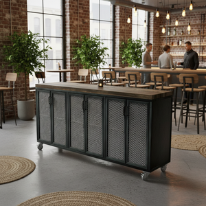 Tables et tabourets de bar en bois massif de style moderne pour hôtels, bars, fermes, écoles, supermarchés - Design moderne, écologique, durable - Product Image 2