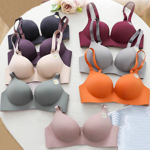 Soutien-gorge imprimé brillant pour filles, design sans couture, sexy et confortable, respirant et agréable à porter - Product Image 2