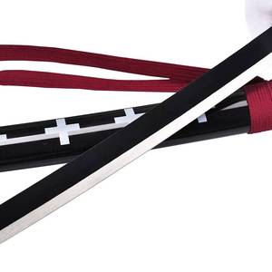 Réplique de <span class=keywords><strong>katana</strong></span> réel MS 45cm <span class=keywords><strong>Manga</strong></span> One Piece 440ss Blade, réplique d'arme pour enfants, Trafalgar Law Kikokou, mini couteau samouraï - Product Image 6