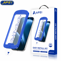 APEI Protection d'écran en verre trempé avec alignement automatique et dépoussiérage pour iPhone 17 18 Pro Max, Kit d'installation facile Magic Box, Vente en gros