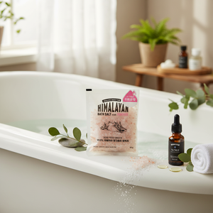 Sal rosa del Himalaya Sal de baño 60 g con aroma de árbol de té refrescante - Product Image 3