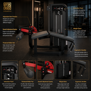 เครื่องบริหารกล้ามเนื้อขาแบบปรับน้ำหนักได้ ZY Commercial Pin Loaded Prone Leg Curl Machine สำหรับการฝึกความแข็งแรงของกล้ามเนื้อแฮมสตริง - Product Image 2