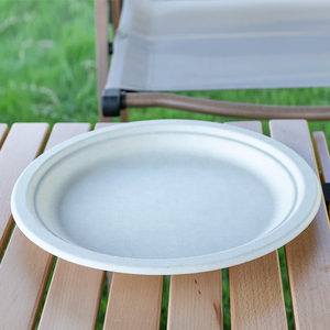 Ecological Round Disposable Biodegradable Dessert Dinner Plate Pulp Paper Compostable Bioplastic Bagasse Sugarcane Plate