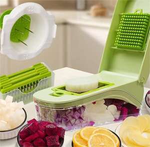 Multifunctional Manual Hand Press Vegetable Cutter Stainless Steel <b>Plastic</b> Onion Chopper Safe Mandoline <b>Grinder</b> Juicer Container - Product Image 3