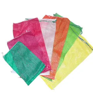 Professional Supplier custom size mesh polyester produce drawstring bag PP woven mesh bag for vegetables, onions, carrots
