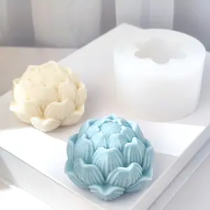 Blooming Lotus Silicone Soap Molds DIY Flowers Soap Making Supplies Ice Tray Baking Candle Mold Christmas Gifts Craft Home Decor