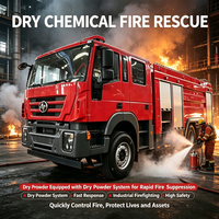 Véhicule de lutte contre les incendies à poudre sèche diesel Hongyan 6X4 avec une capacité de réservoir de plus de 10 000 L pour les incendies d'urgence dans les centrales électriques et les champs pétrolifères