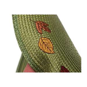 מחצלת שולחן אוכל אקולוגית, לא רעילה, בסגנון זן אסייתי, מבד ראטן, מלבנית, ארוגה בעבודת יד, רקומה, דמוי דשא, לבית - Product Image 4