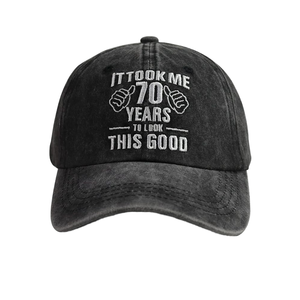 Regalos de Cumpleaños para 50, 60, 70 y 80 Años, Gorras de Béisbol Unisex Vintage Deportivas Ajustables de Mezclilla 100% Algodón, Gorros Divertidos de Feliz Cumpleaños - Product Image 1