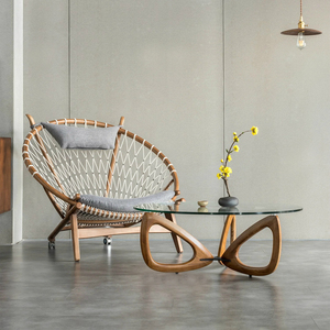 Stile nordico in <span class=keywords><strong>legno</strong></span> di frassino 12mm tavolo laterale in <span class=keywords><strong>vetro</strong></span> di lusso rotondo in <span class=keywords><strong>legno</strong></span> moderno <span class=keywords><strong>tavolino</strong></span> da caffè per soggiorno - Product Image 2