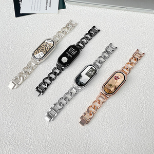 Correa Compatible con <span class=keywords><strong>Xiaomi</strong></span> <span class=keywords><strong>Mi</strong></span> <span class=keywords><strong>Band</strong></span> 10, Correa de Metal 8nfc <span class=keywords><strong>para</strong></span> <span class=keywords><strong>Xiaomi</strong></span> <span class=keywords><strong>Mi</strong></span> <span class=keywords><strong>Band</strong></span> 9, Cadena de Mezclilla de Una Sola Hilera, Pulsera <span class=keywords><strong>para</strong></span> <span class=keywords><strong>Xiaomi</strong></span> 8/9Pro - Product Image 1