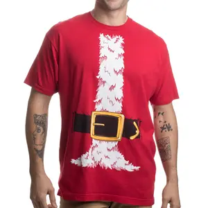 Kerstman Kostuum Dtf Print Novelty Kerstvakantie Humor Unisex T-shirt