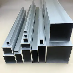 Pipa tabung aluminium tabung persegi panjang profil Aloi ukuran standar pabrik