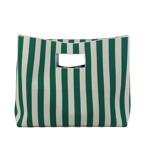 MOQ 50 pièces <span class=keywords><strong>Sac</strong></span> fourre-tout tricoté surdimensionné pour femme, rayé bleu-<span class=keywords><strong>vert</strong></span>, <span class=keywords><strong>sac</strong></span> de plage d'été, <span class=keywords><strong>sac</strong></span> à <span class=keywords><strong>main</strong></span> tissé grande capacité, tendance - Product Image 2