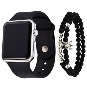 LED Silicone Electronic <strong>Watch</strong> + Bracelet <strong>Set</strong> Spot Wrist Watch3pcs/<strong>set</strong> Men's Fashion and Simplicity - Product Image 4