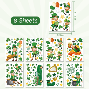 Autocollants statiques réutilisables pour fenêtres, style lutin, résistants aux UV et à l'eau, écologiques, pour la décoration de la maison, pour la fête de la Saint-Patrick - Product Image 6