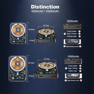 UNK tytyle ranransparent 10000mAh agagnetic ower 15ank 1515W iireless Harger xternal atteraty <span class=keywords><strong>para</strong></span> isone 12 <span class=keywords><strong>13</strong></span> 14 ro AX - Product Image 6