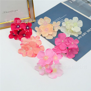 Flores Artificiales de Hortensia Dongchen Crafts, de Seda, de 5 Ramas, Alta Simulación, para Decoraciones de Boda, Tocados y Coronas DIY - Product Image 3
