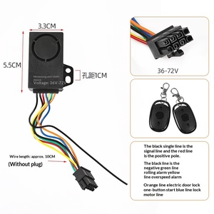 Alarma <span class=keywords><strong>Antirrobo</strong></span> Mojelon <span class=keywords><strong>para</strong></span> Motocicletas/Scooters Eléctricos 36-72V Universal Material ABS Colocación Trasera - Product Image 3