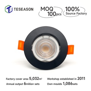 Anillo de luz empotrada no ajustable de montaje frontal TN010R1-Aluminio fundido a presión | Corte de 60mm | Se adapta a halógeno MR16 GU10 - Product Image 2