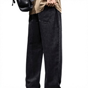 Jeans noirs décontractés pour hommes AAFII IMPEX, coupe droite, taille élastique, 100 % coton, écologiques - Product Image 5