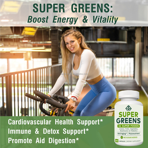 แคปซูลผลไม้และผักออร์แกนิกสีเขียว เพิ่มพลังงานและสุขภาพทางเดินอาหาร 60 แคปซูลวีแกนสำหรับผู้ใหญ่ - Product Image 2