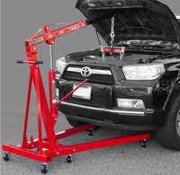 Crane de boutique T avec niveleur de moteur, grue moteur pliable de 2 tonnes avec double pompe