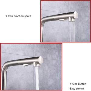 Grifo rociador extraíble de níquel cepillado de lujo Estilo de diseño minimalista para cocina y dormitorio - Product Image 3