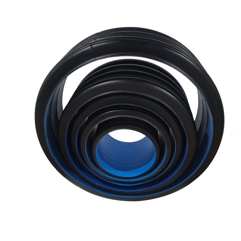 Custom Size Accepted HDPE Double Wall Corrugated Pipe Durable Factory Underground Water Fire Fighting or Plastic Tube