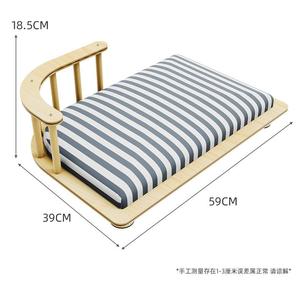 Echt houten natuurlijk kattenbed met handvat, echt comfortabel <span class=keywords><strong>bed</strong></span> voor kleine honden - Product Image 4