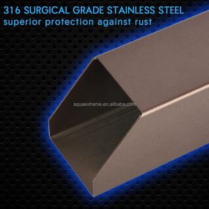 หัวน้ำพุสี่เหลี่ยม <span class=keywords><strong>PONDO</strong></span> ขนาด 2 นิ้ว, รางน้ำสแตนเลส 316 พร้อมแผ่นกั้นน้ำแบบพ่นสำหรับสระว่ายน้ำและบ่อ - Product Image 3