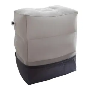 Inflatable PVC foot rest cushion pillow comfortable leg rest pillow for Office Home and Travel