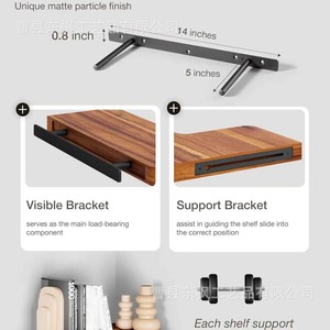 Wooden Corner <b>Wall</b> <b>Shelf</b> For Living Room Kitchen Storage Durable <b>Wall</b> <b>Mounted</b> Rectangle Shape Single Layer - Product Image 4