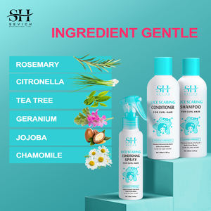 Privé Étiquette <span class=keywords><strong>Poux</strong></span> <span class=keywords><strong>Naturel</strong></span> Effrayer Shampooing Et Revitalisant Pulvérisation Ensemble Approprié Pour Cheveux Bouclés - Product Image 2