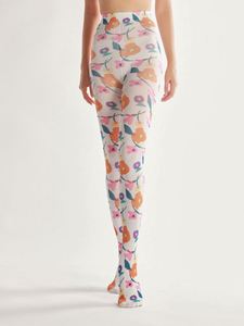 Large Flower Printed Custom logo Transparent Brown Skin Girls Trample <strong>Feet</strong> Teen in Photos Pantyhose - Product Image 2